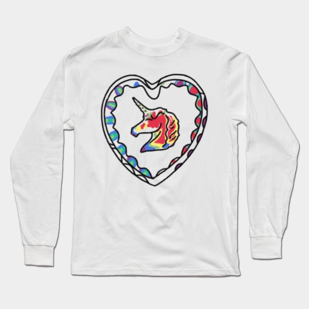 Unicorn Charm Long Sleeve T-Shirt by okaybutwhatif